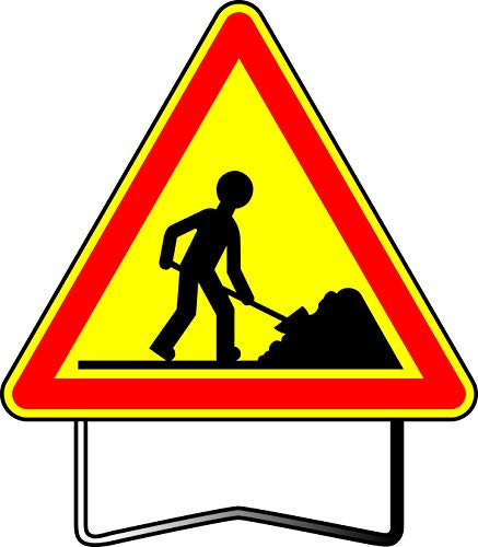 Taliaplast - Panneaux de danger temporaire AK5 Travailleur sur pieds T1 taille 1000 - Classe: T1