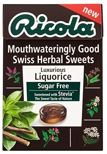Ricola Box - Liquorice With Stevia 45g (PACK OF 15)