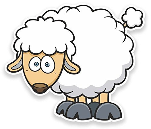 2 x Schaf Vinyl Aufkleber Laptop Helm Bike Auto Kids Farm Lamb Funny # 9276 - 10cm/100mm Wide