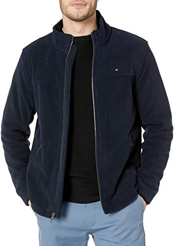 Tommy Hilfiger Herren Lightweight Polar Fleece Jacket Fleecejacke, Marineblau, XXL