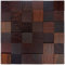wodewa Holz Wandverkleidung selbstklebend 3D Optik Wenge 30x30cm Wandpaneele Moderne Wanddekoration Holzverkleidung Wohnzimmer Schlafzimmer