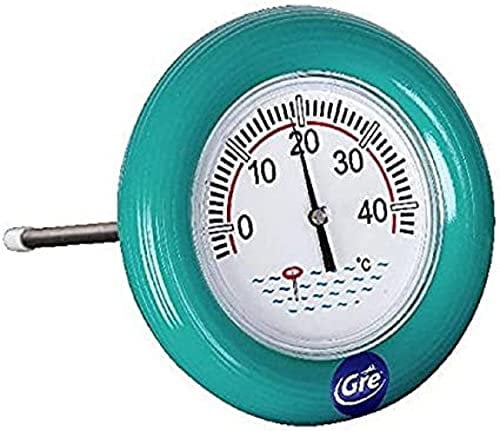 Gre 40054 - Thermomètre Flottant en Forme de Bouée pour Piscine, Échelle Celsius.