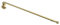 Interdeco ausziehbare Schwenkstangen/schwenkbare Gardinenstange Messing farbig, 60-100 cm