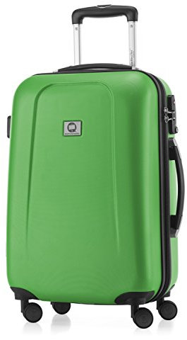 HAUPTSTADTKOFFER - Wedding - Handgepäck Koffer Kabinen Hartschalen-Koffer Trolley Rollkoffer Reisekoffer, TSA, Doppelrollen 55 cm, 42 Liter, Apfelgrün