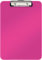 Leitz WOW A4 Klemmbrett, hochwertiges Klemmbrett aus Hartplastik, 80 Blatt Kapazität, Pink, 39710023
