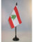 AZ FLAG - Tischflagge Libanon - 15x10 cm - Libanesische Tischfahne 10 x 15 Cm - Flaggen