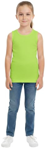 A2Z 4 Kids Girls Ribbed Vest Top 100% Cotton Stylish Top Summer Fashion Tank Tops T Shirts New Age 2-13 Years
