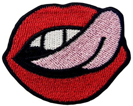 ZEGIN Aufnäher/Bügelbild Lady Hot Lips mit sexy Mund, bestickt