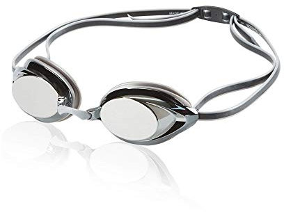 Speedo Vanquisher 2.0 Mirrored Swim-Swimming Racing Goggles-Silver Anti-Fog New