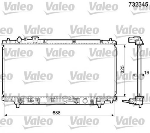 Valeo Kühler, Motorkühlung 732345 | Kompatibel mit: MAZDA 323 C V, 323 F V, 323 P V, 323 S V
