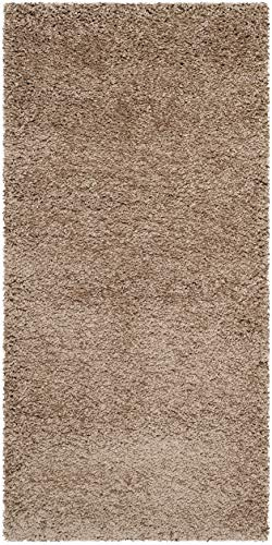 SAFAVIEH Milan Shag Collection 2' x 4' Dark Beige SG180 Solid Non-Shedding Living Room Bedroom Dining Room Entryway Plush 2-inch Thick Accent Rug