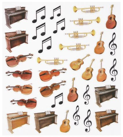 HOBBY-Design Sticker, Musikinstrumente
