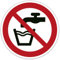 Verbot-Aufkleber 2 Stück - Kein Trinkwasser (ISO 7010) Größe 150x150 mm ® stempel-fabrik.de