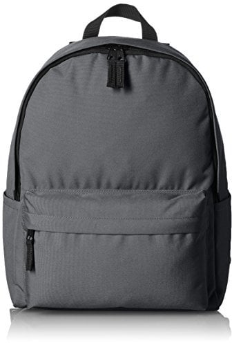 Amazon Basics, Classic/Casual/School Backpack, Grey, 1-Pack