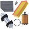BESTPRICE Set di filtri di ispezione 1x filtro aria, 1x filtro aria abitacolo, 1x filtro olio, 1x filtro carburante, compatibile con AUDI A4 B8 (8KH) (8K2) (8K5), A5 (8T3), A5 (8F7) (8TA), Q5 (8RB)