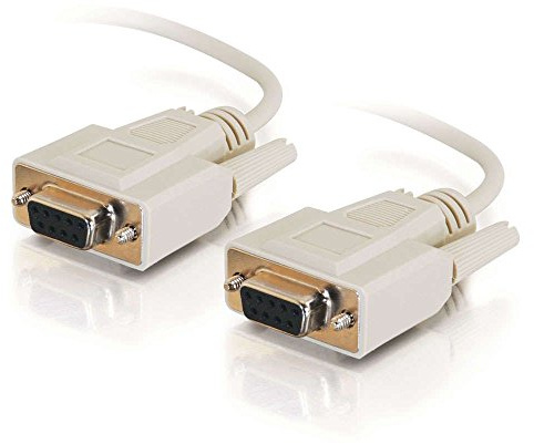 C2G 1ft DB9 F/F Null Modem Cable 0.3m Beige