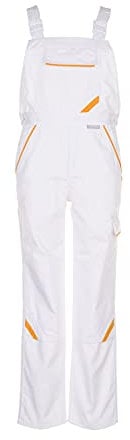 Planam Highline Herren Latzhose reinweiß gelb Modell 2337 Größe 64