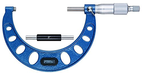 Fowler 52–240 Serie Außerhalb Zoll Mikrometer, Reibung oder Ratsche Stop Fingerhut, 3-4, 1