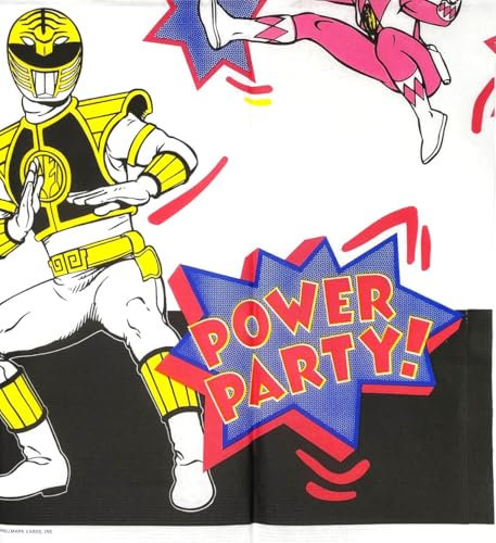 Mighty Morphin Power Rangers Partydekoration Papiertischdecke 137,2 x 21,9 cm (offiziell lizenziert von 1995)