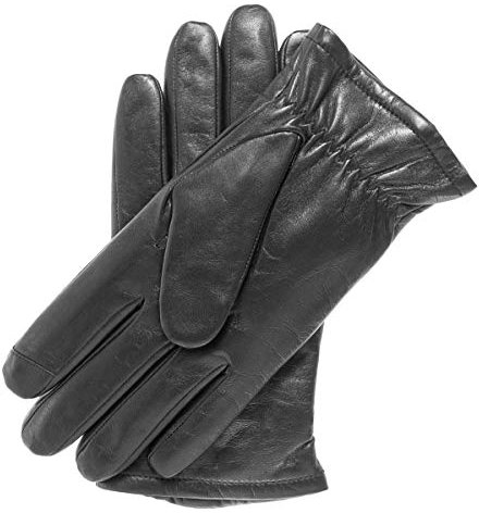 Trailhead Herren Handschuhe mit Wolle gefüttert, Touchscreen Leder von Pratt and Hart RS2854 - Schwarz - Small
