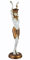 Erotische Gorgo Medusa mit Schlangekrone mystische Figur Gold Weiss 26cm Polystein IS230 Palazzo Exklusiv