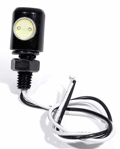 12V LED Mini Kennzeichen beleuchtung Nummernschild Schwarz Stahl TÜV Motorrad Custom Universal