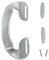 Spares2go Universal Ajustable Ergonómico Manilla Puerta para todos hace y modelos de Nevera Congelador (190mm, Gris / Plata)