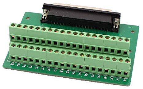 sourcing map DB37 D-Sub Inner Adapter zu 37 Pin Terminal Zwei Zeile Schraube Breakout Board DE de
