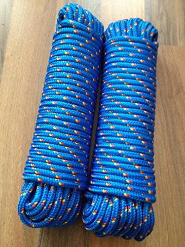 Machermann Nr.12 Blauer Festmacher 14 mm x 30 m,Seil,Leine,Schnur,Polypropylen Seil, Polypropylenseil, Bootsleine,Ankerleine,Festmacher,Allzweckseil, Segeltauwerk