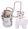 Fayelong Nuovo DIY CASA 3 Pentole Alambicco Distillatore Distillazione Temperatura Serpentina Acqua Alcol Vino Oli Essenziali Completo Kit di Birra