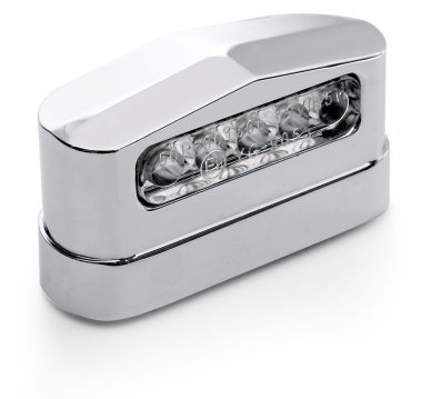 12V Led Kennzeichenbeleuchtung Metall Custom Chrom für Harley-Davidson Motorrad TÜV ECE