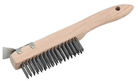 Sealey WB03 Wire Brush with Steel Fill & Scraper 260mm