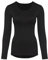 Conta Thermo Langarm Shirt, Longshirt mit natürlicher Baumwolle, wärmende Unterwäsche für Damen, Rundhalsausschnitt, Damenbekleidung, in Farbe Schwarz Melange, Größen: 36/XS - 50/4XL