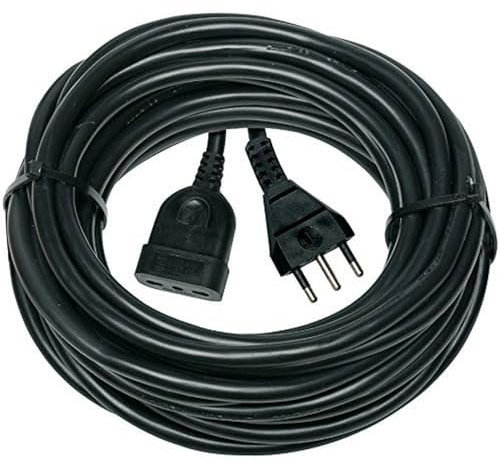 Prolunga Elettrica 10 Metri Brennenstuhl | Prolunga in Plastica Robusta e di Ottima Fattura | Cavo H05VV-F 3G1,5 | Spina IT 16A, Presa Bipasso IT 10/16 A 2P+T | Colore Nero