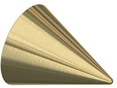 Flairdeco Endstücke für 12 mm Ø Gardinenstange, Kegel, Messing matt, 2 Stück