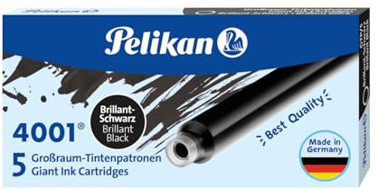 Pelikan 310615 Tintenpatronen 4001 GTP/5, 5-er Pack, brillant-schwarz