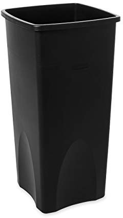Rubbermaid Commercial Products 23gal Square Untouchable Trash Can - Black