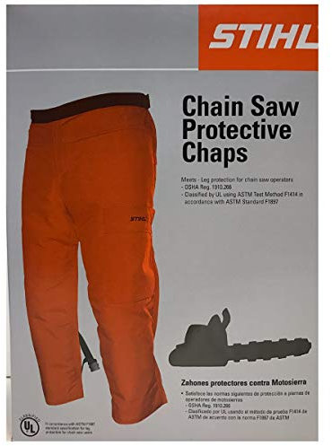 STIHL 0797 333 9200 36Inch Black Protective Chain Saw Chaps