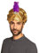 Boland 81015 - Turban Sultan Selim - Goldfarben, Perlenschmuck, Federn, weißer Schmuckstein, Stoffmütze, one size, Gummizug, Karneval, Fasching, Mottoparty, Verkleidung, Theater, Accessoire