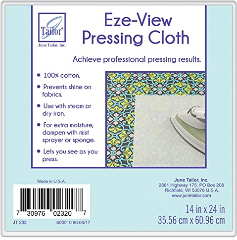June Tailor Eze-View 24-by-14-Inch 100% Cotton Press Cloth