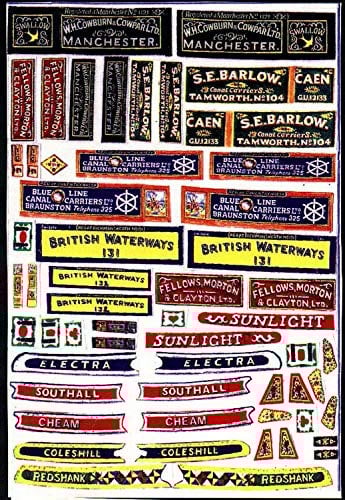 Langley Models Waterslide Transfers motor Butty Boat /Canal Boat OO Scale Decals FT1