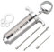 Grill BEAST - Kit de inyector de carne de acero inoxidable 304 con barril de gran capacidad de 2 onzas y 3 agujas profesionales de adobo