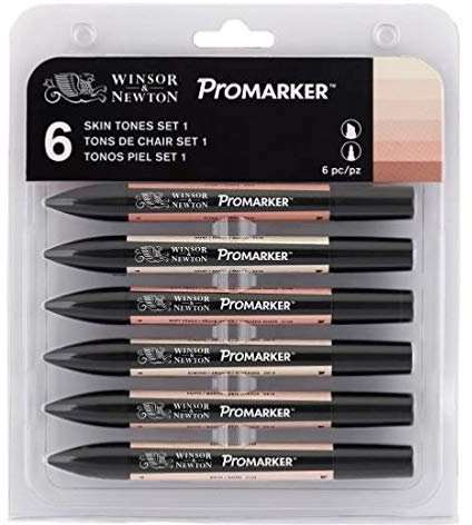 Winsor & Newton ProMarker - Set of 6 - Skin Tones - Set 1