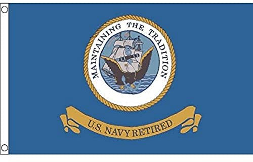 AZ FLAG Bandiera Marina Militare degli Stati Uniti RITIRATO 150x90cm - Bandiera United States Navy 90 x 150 cm