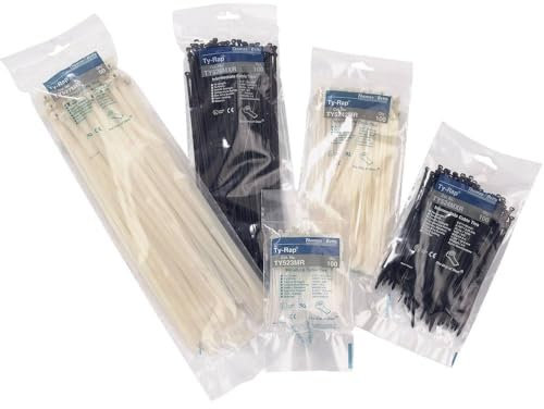 ABB Nylon 66 Kabelbinder Kabelbinder 2,3 mm x 202mm, Packung a 100 Stück