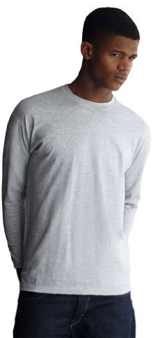 Fruit of the Loom Men's T-Shirt, Light Grey Heather, S