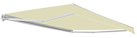 Primrose 3.0m Manual Awning - Ivory Mayfair DIY Patio Awning Gazebo Canopy (9ft 8) Complete with Fittings and Winder Handle
