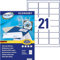 Europe100 Art. ELA040 Universal Etiketten (2.100 Klebeetiketten, 63,5x38,1mm auf A4, Papier matt, individuell bedruckbar, selbstklebende Aufkleber, kompatibel zu AVERY L6023REV-25) 100 Blatt, weiß
