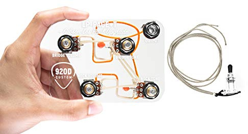920D Custom Les Paul Wiring Harness with 4 Push-Pull Pots and 3-Way Toggle Switch
