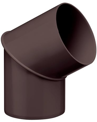 INEFA Fallrohrbogen 60 Grad DN100 / 100mm Dunkelbraun | PVC Regenrohrbogen für die Dachrinne am Gartenhaus oder Pavillon als passgenaues Zubehör zur Dachentwässerung aus Kunststoff